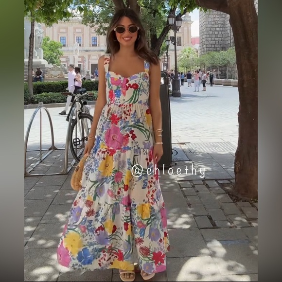 Zara FLORAL PRINT DRESS - Picture 2 of 16